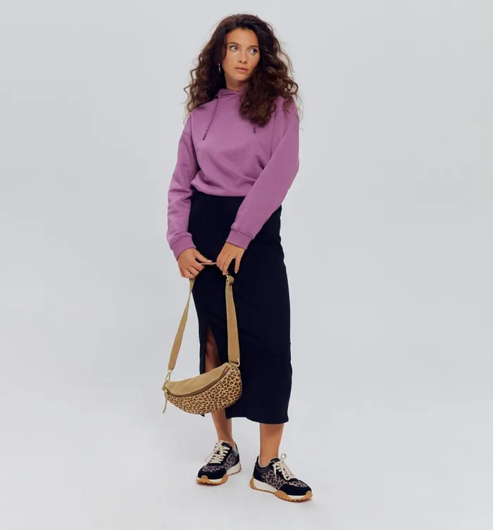 Women Hooded Sweatshirt 8211 Violet Moyen Promod Jumpers And Cardigans Women Hooded Sweatshirt 8211 Violet Moyen Promod Jumpers And Cardigans