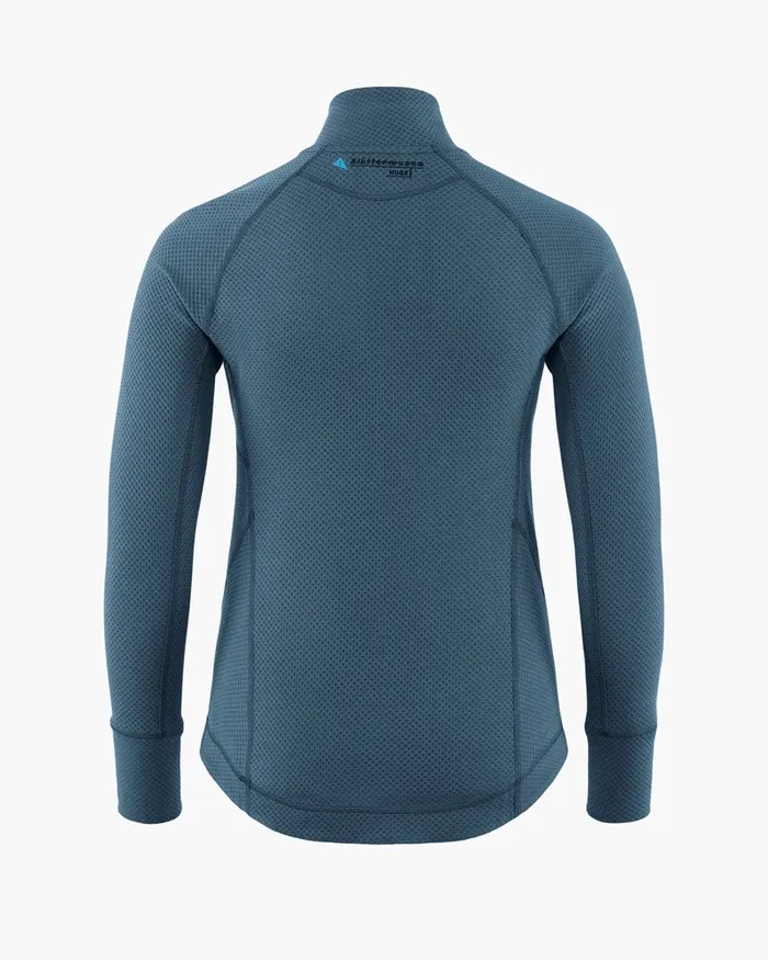 Women Huge Norna Half Zip Mid Layer Monkshood Blue Klttermusen Fleeces and Sweaters