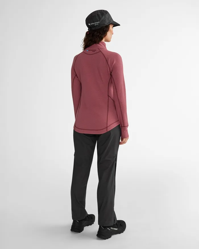 Women Huge Norna Half Zip Mid Layer Monkshood Blue Klttermusen Fleeces and Sweaters