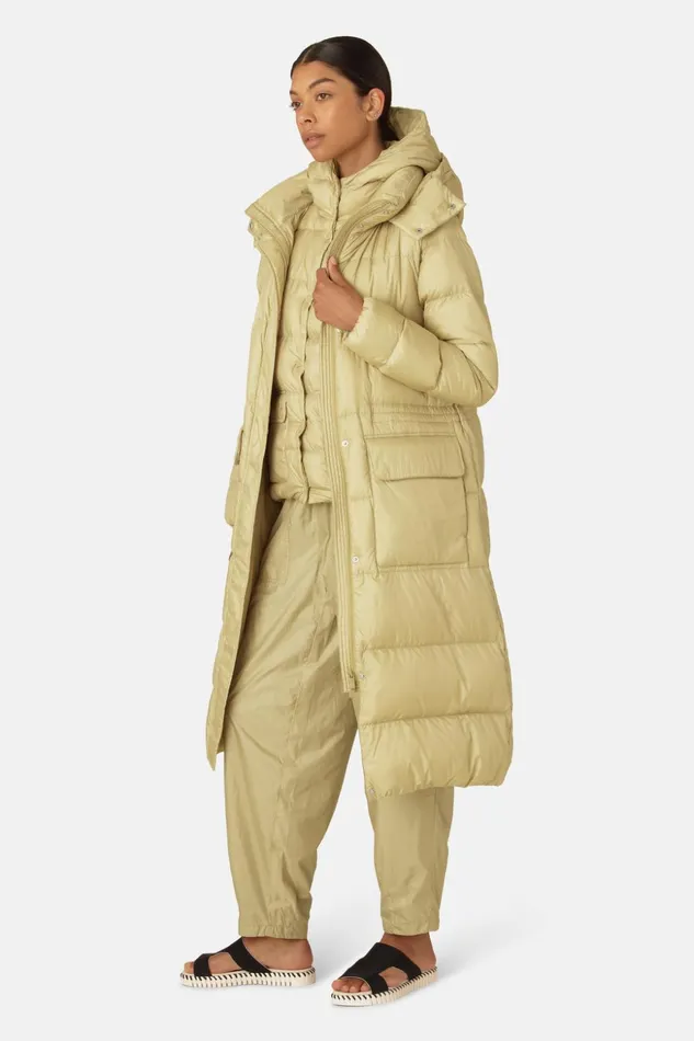 Women Ilse Jacobsen Jackets And Coats Long Down Vest 8211 Olive Grass