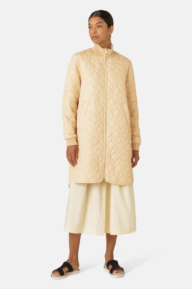 Women Ilse Jacobsen Jackets And Coats Padded Quilt Coat 8211 Beige
