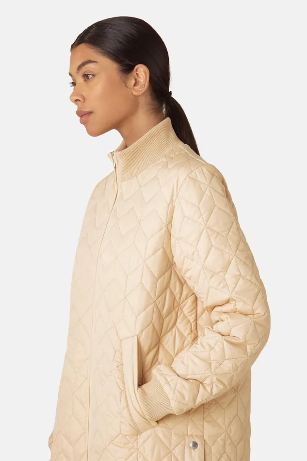 Women Ilse Jacobsen Jackets And Coats Padded Quilt Coat 8211 Beige