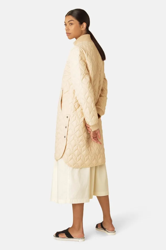 Women Ilse Jacobsen Jackets And Coats Padded Quilt Coat 8211 Beige