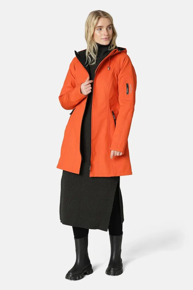 Women Ilse Jacobsen Raincoats Raincoat 8211 Warm Orange Women Ilse Jacobsen Raincoats Raincoat 8211 Warm Orange