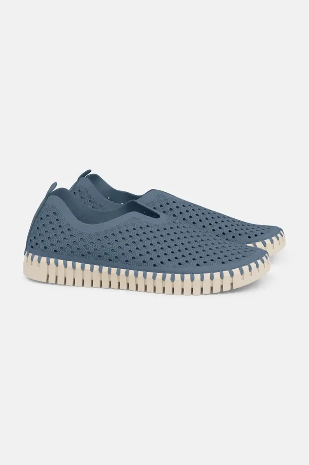 Women Ilse Jacobsen Tulip Flats Tulip SlipIn 8211 Grey Blue