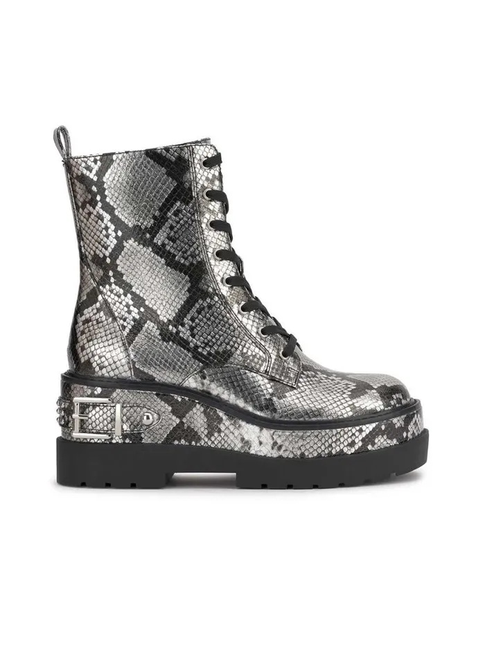 Women Imelda Combat Boot In Chrome Snake Jessica Simpson Boots and Booties