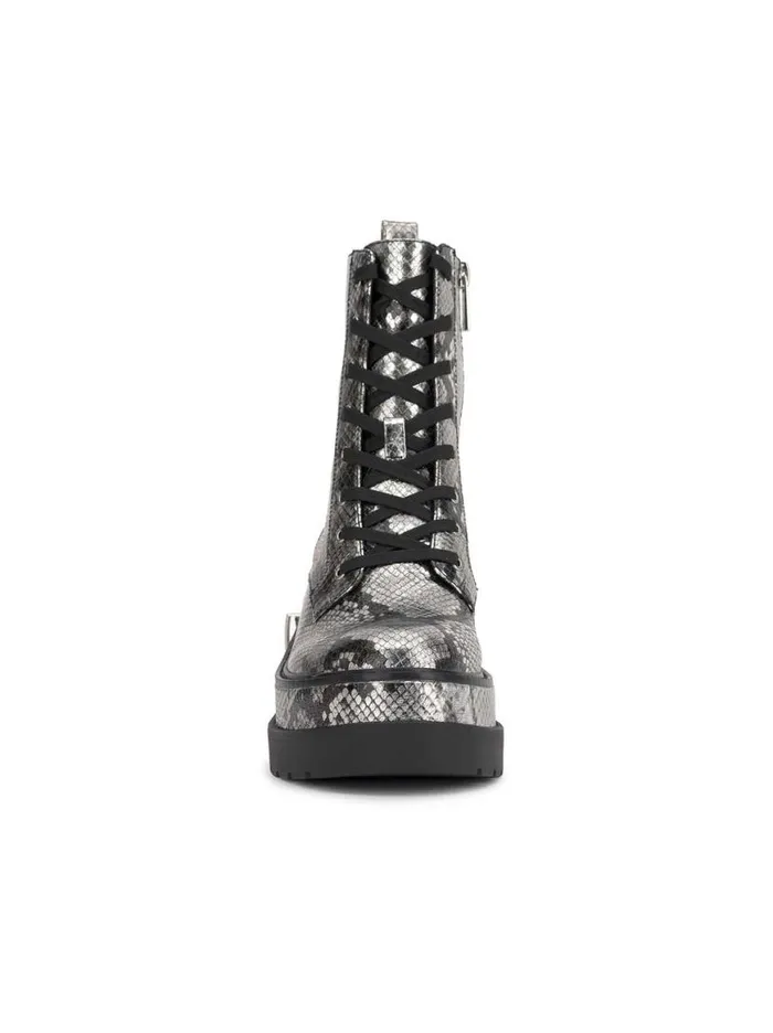 Women Imelda Combat Boot In Chrome Snake Jessica Simpson Boots and Booties