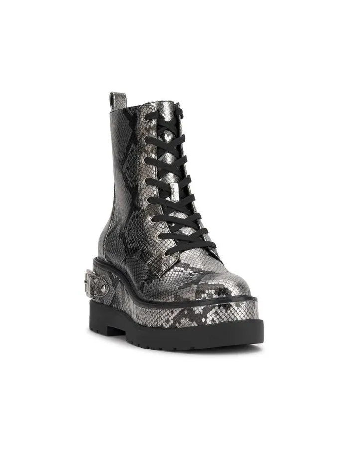 Women Imelda Combat Boot In Chrome Snake Jessica Simpson Boots and Booties