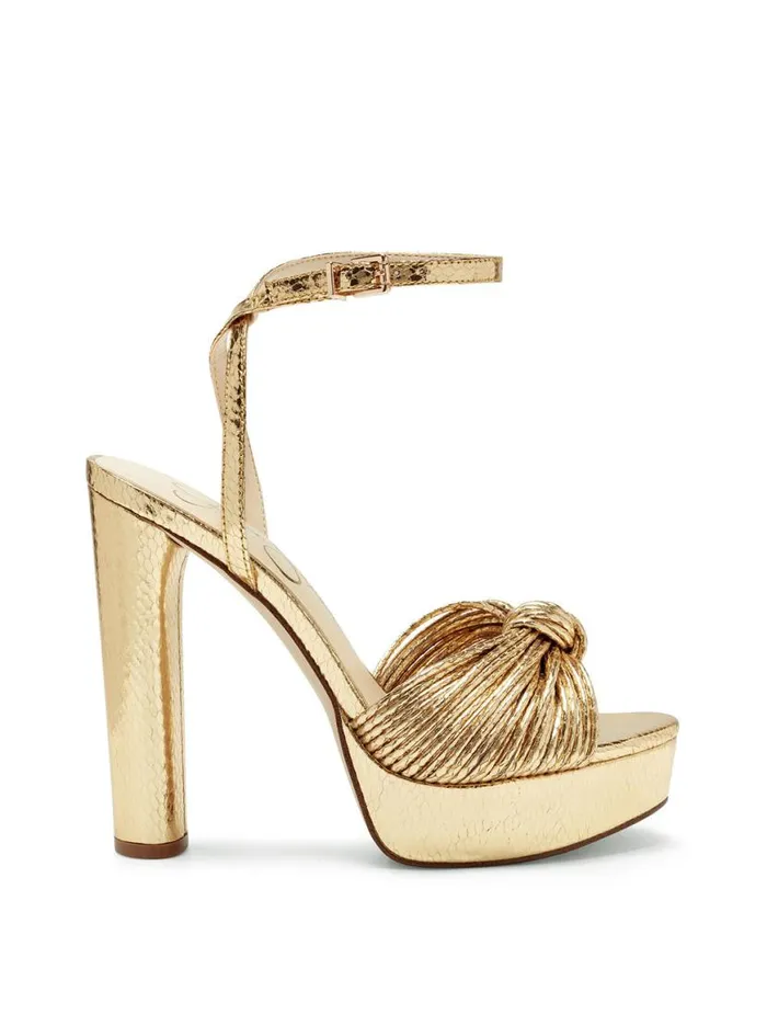 Women Immie Platform Sandal In Gold Snake Jessica Simpson Platforms