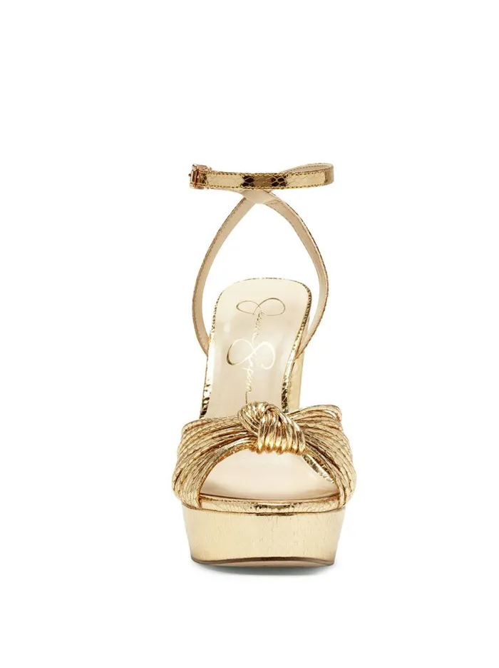 Women Immie Platform Sandal In Gold Snake Jessica Simpson Platforms