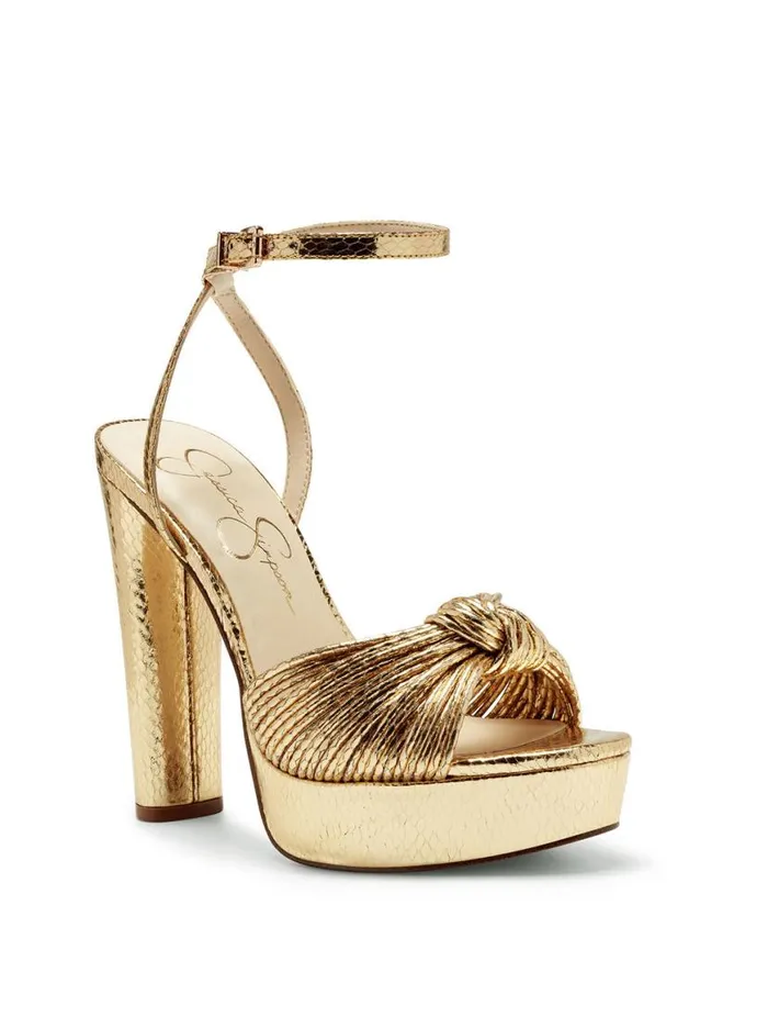 Women Immie Platform Sandal In Gold Snake Jessica Simpson Platforms