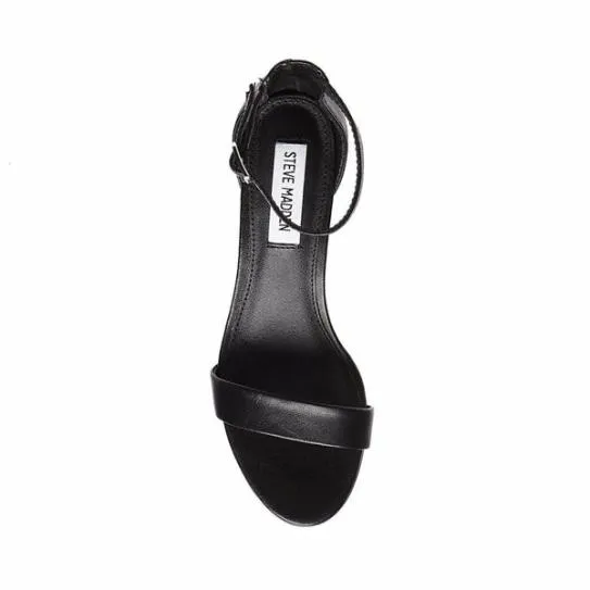 Women IRENEE BLACK LEATHER Black Leather Steve Madden Sandals Women IRENEE BLACK LEATHER Black Leather Steve Madden Sandals
