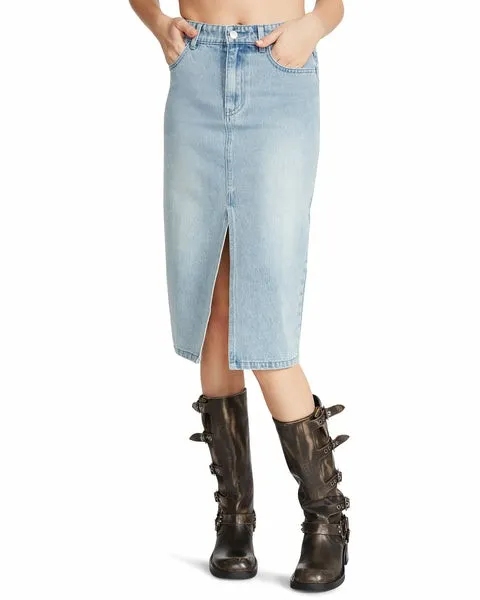 Women IVONNE JEAN SKIRT Denim Fabric Steve Madden Bottoms Women IVONNE JEAN SKIRT Denim Fabric Steve Madden Bottoms