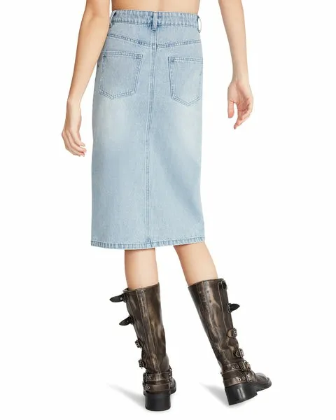 Women IVONNE JEAN SKIRT Denim Fabric Steve Madden Bottoms Women IVONNE JEAN SKIRT Denim Fabric Steve Madden Bottoms