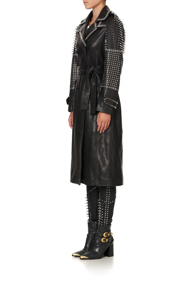 Women Jackets Camilla Leather Trench Coat Leather