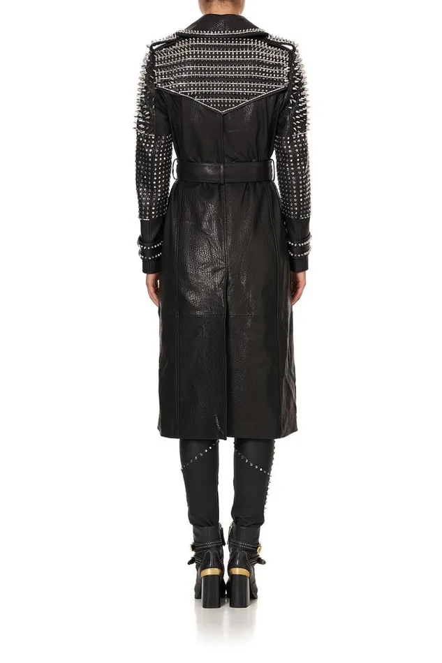 Women Jackets Camilla Leather Trench Coat Leather