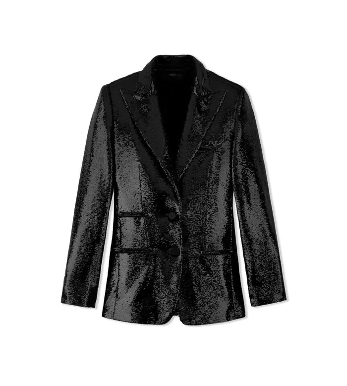 Women Jackets Tom Ford Liquid Sequins Jacket Black
