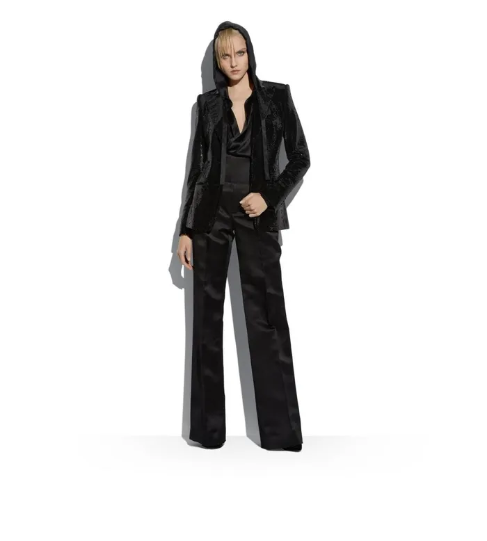 Women Jackets Tom Ford Liquid Sequins Jacket Black Women Jackets Tom Ford Liquid Sequins Jacket Black