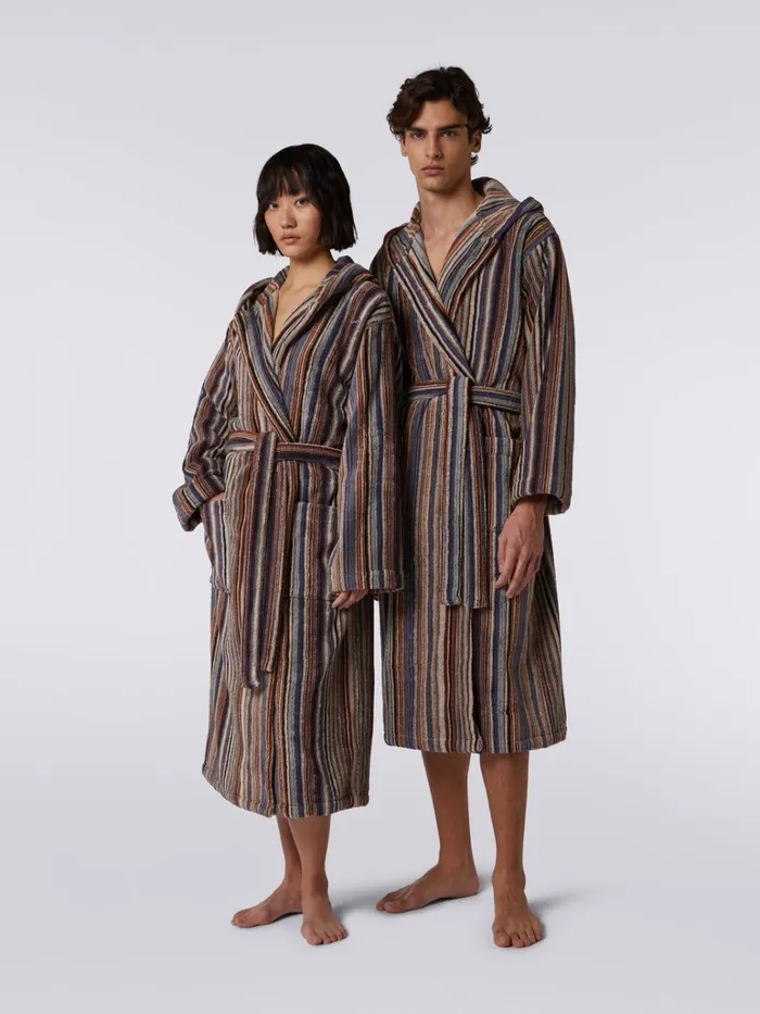 Women Jazz Hooded Bathrobe Multicoloured Missoni Bathrobes Women Jazz Hooded Bathrobe Multicoloured Missoni Bathrobes