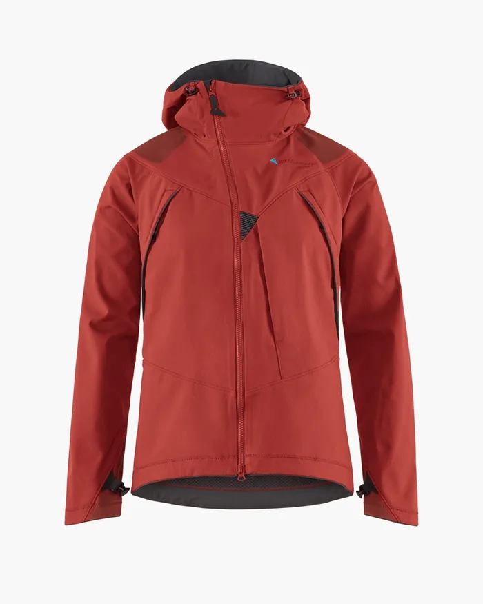 Women Jolner Cutan Shell Jacket Rose Red Klttermusen Wind Resistant Jackets
