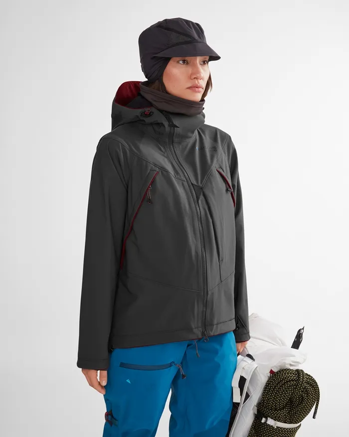 Women Jolner Cutan Shell Jacket Rose Red Klttermusen Wind Resistant Jackets
