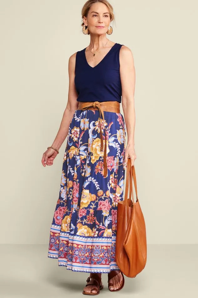 Women Kara Skirt II Akrotiri Flowers Soft Surroundings Skirts