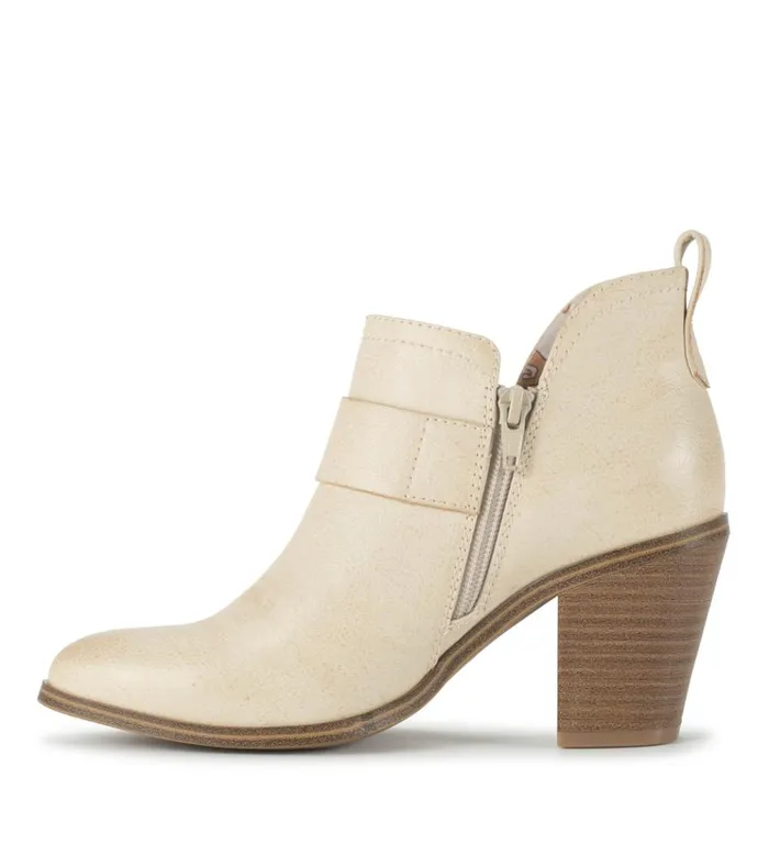 Women Karina Block Heel Ankle Bootie Milkyway Baretraps Booties