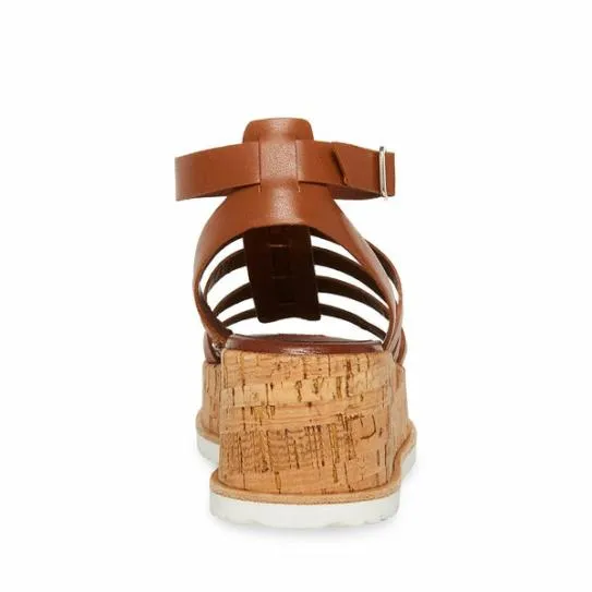 Women KAYDEE COGNAC LEATHER Cognac Leather Steve Madden Sandals Women KAYDEE COGNAC LEATHER Cognac Leather Steve Madden Sandals