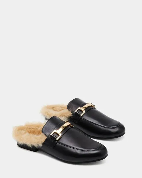 Women KHLOE BLACK LEATHER Black Leather Steve Madden Loafers and Flats Women KHLOE BLACK LEATHER Black Leather Steve Madden Loafers and Flats