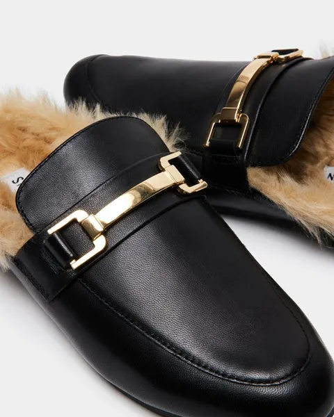 Women KHLOE BLACK LEATHER Black Leather Steve Madden Loafers and Flats Women KHLOE BLACK LEATHER Black Leather Steve Madden Loafers and Flats
