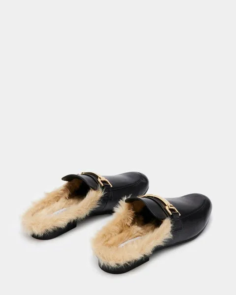 Women KHLOE BLACK LEATHER Black Leather Steve Madden Loafers and Flats Women KHLOE BLACK LEATHER Black Leather Steve Madden Loafers and Flats