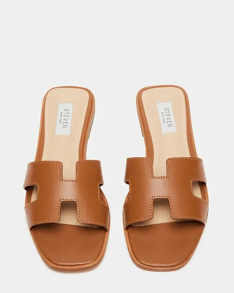 WomenKids039 HADYN COGNAC LEATHER Cognac Leather Steve Madden Sandals