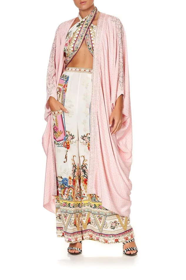 Women Kimonos Camilla Layer With Centre Back Panel Luxe Pink