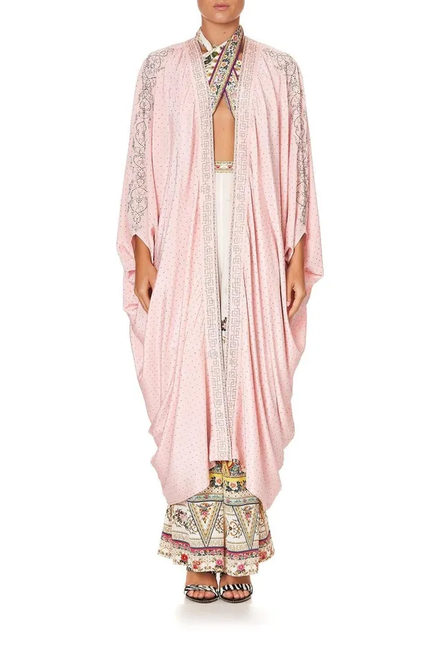 Women Kimonos Camilla Layer With Centre Back Panel Luxe Pink
