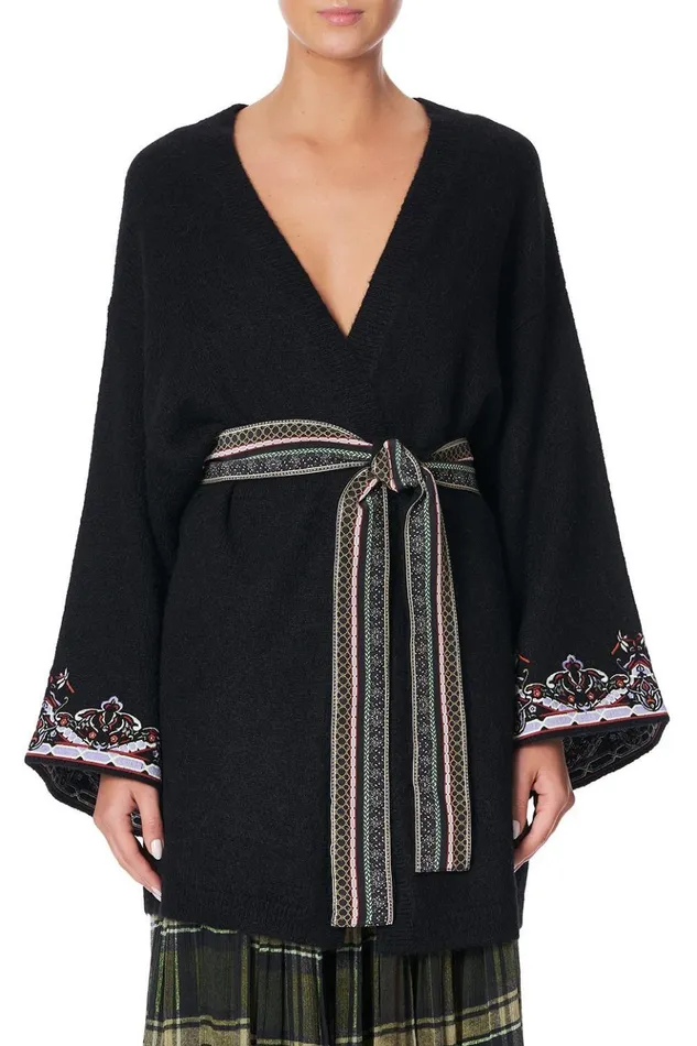 Women Knitwear Camilla Kimono Sleeve Wrap Knit Botanical Chronicles