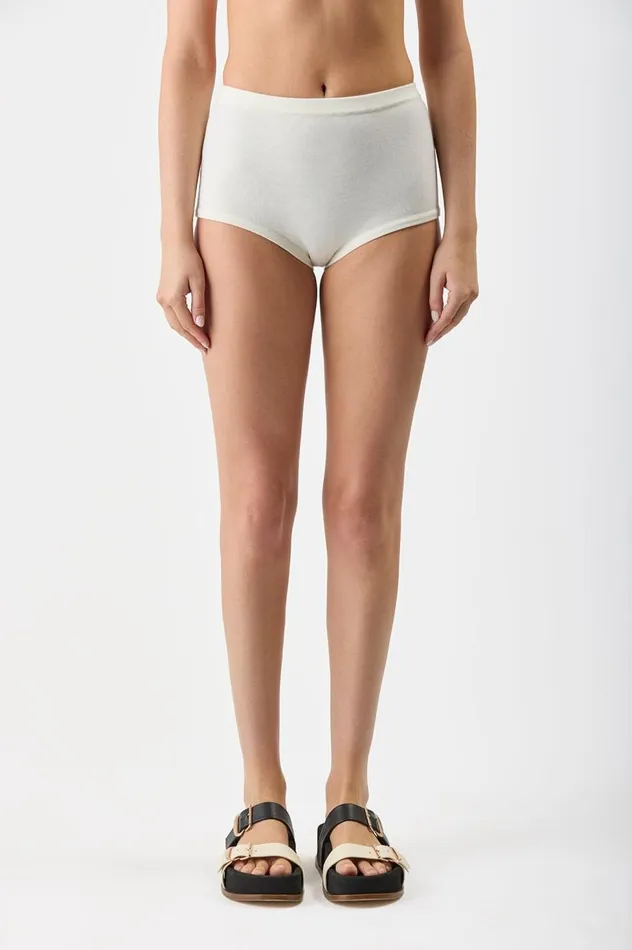 Women Knitwear Gabriela Hearst Aris Knit Short In Ivory Merino Wool