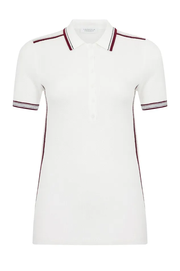 Women Knitwear Gabriela Hearst Duke Polo TShirt In Cashmere