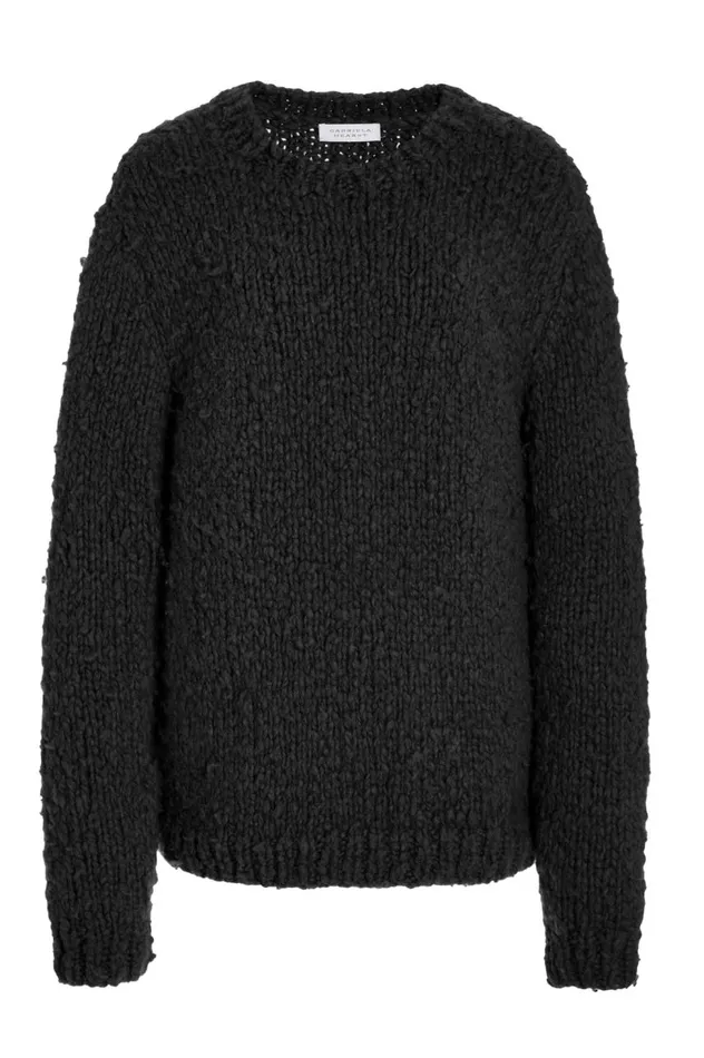 Women Knitwear Gabriela Hearst Lawrence Knit Sweater In Black Welfat Cashmere