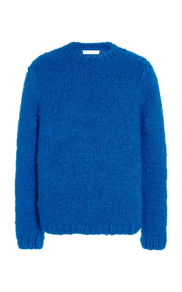 Women Knitwear Gabriela Hearst Lawrence Knit Sweater In Cobalt Welfat Cashmere
