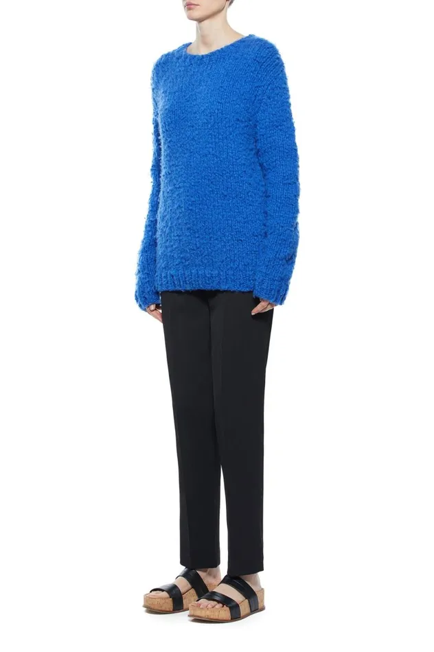 Women Knitwear Gabriela Hearst Lawrence Knit Sweater In Cobalt Welfat Cashmere