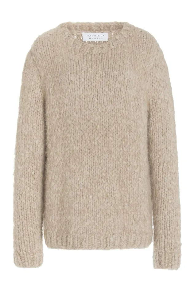 Women Knitwear Gabriela Hearst Lawrence Knit Sweater In Oatmeal Welfat Cashmere