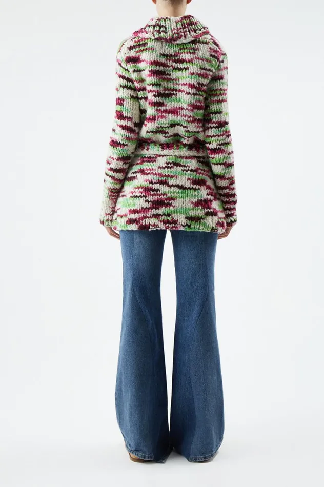 Women Knitwear Gabriela Hearst Moses Knit Cardigan In Space Dye Jewel Multi Welfat Cashmere