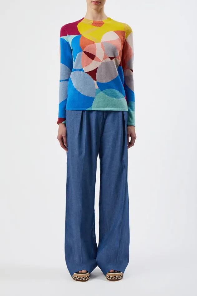Women Knitwear Gabriela Hearst Muscovite Knit Sweater In Multi Cashmere