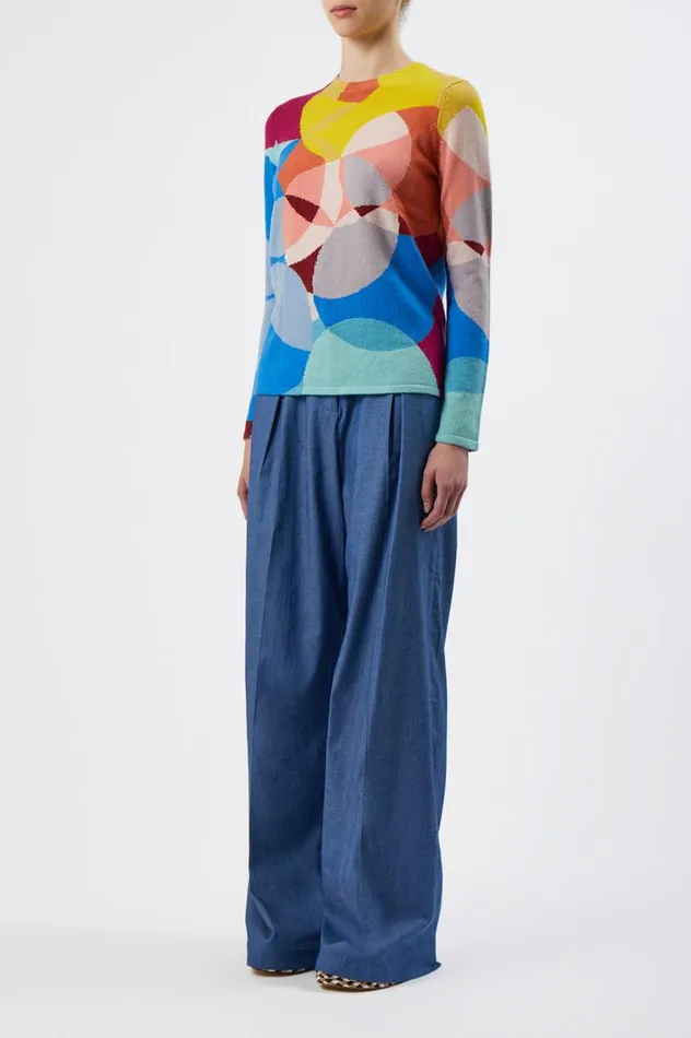 Women Knitwear Gabriela Hearst Muscovite Knit Sweater In Multi Cashmere