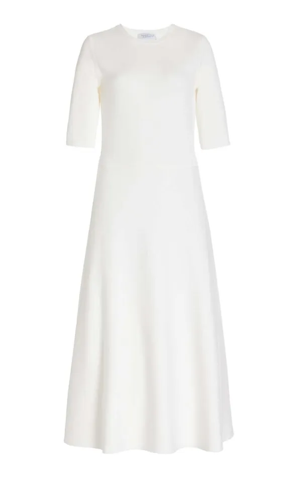 Women Knitwear Gabriela Hearst Seymore Knit Dress In Ivory Merino Wool Cashmere