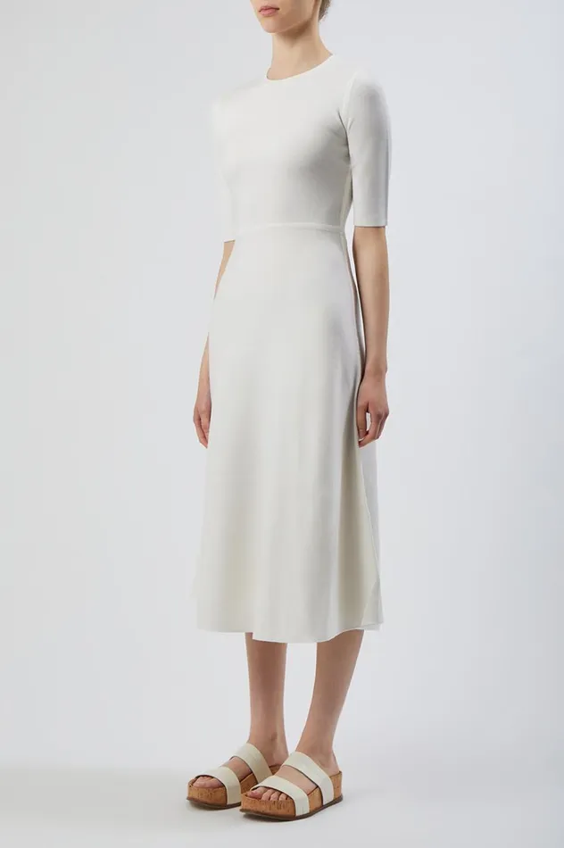 Women Knitwear Gabriela Hearst Seymore Knit Dress In Ivory Merino Wool Cashmere