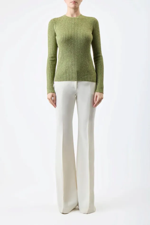 Women Knitwear Gabriela Hearst Willow Knit Sweater In Green Multi Cashmere Silk