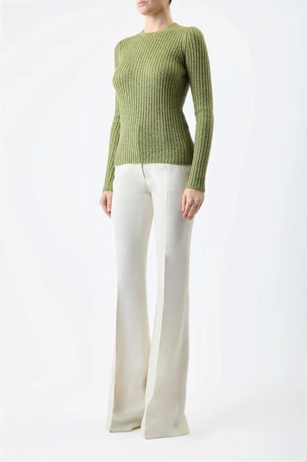 Women Knitwear Gabriela Hearst Willow Knit Sweater In Green Multi Cashmere Silk