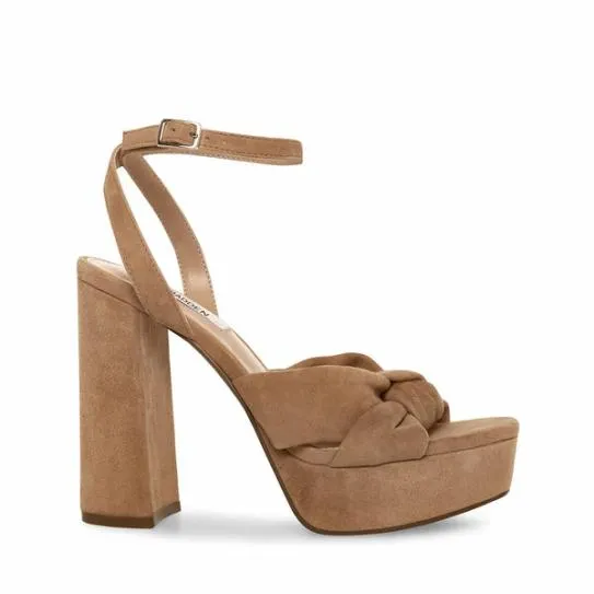 Women LALA TAN SUEDE Tan Suede Steve Madden Heels