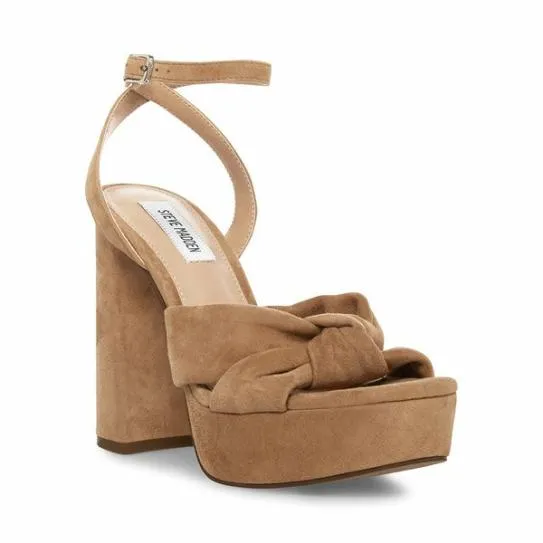 Women LALA TAN SUEDE Tan Suede Steve Madden Heels